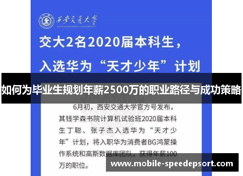 如何为毕业生规划年薪2500万的职业路径与成功策略